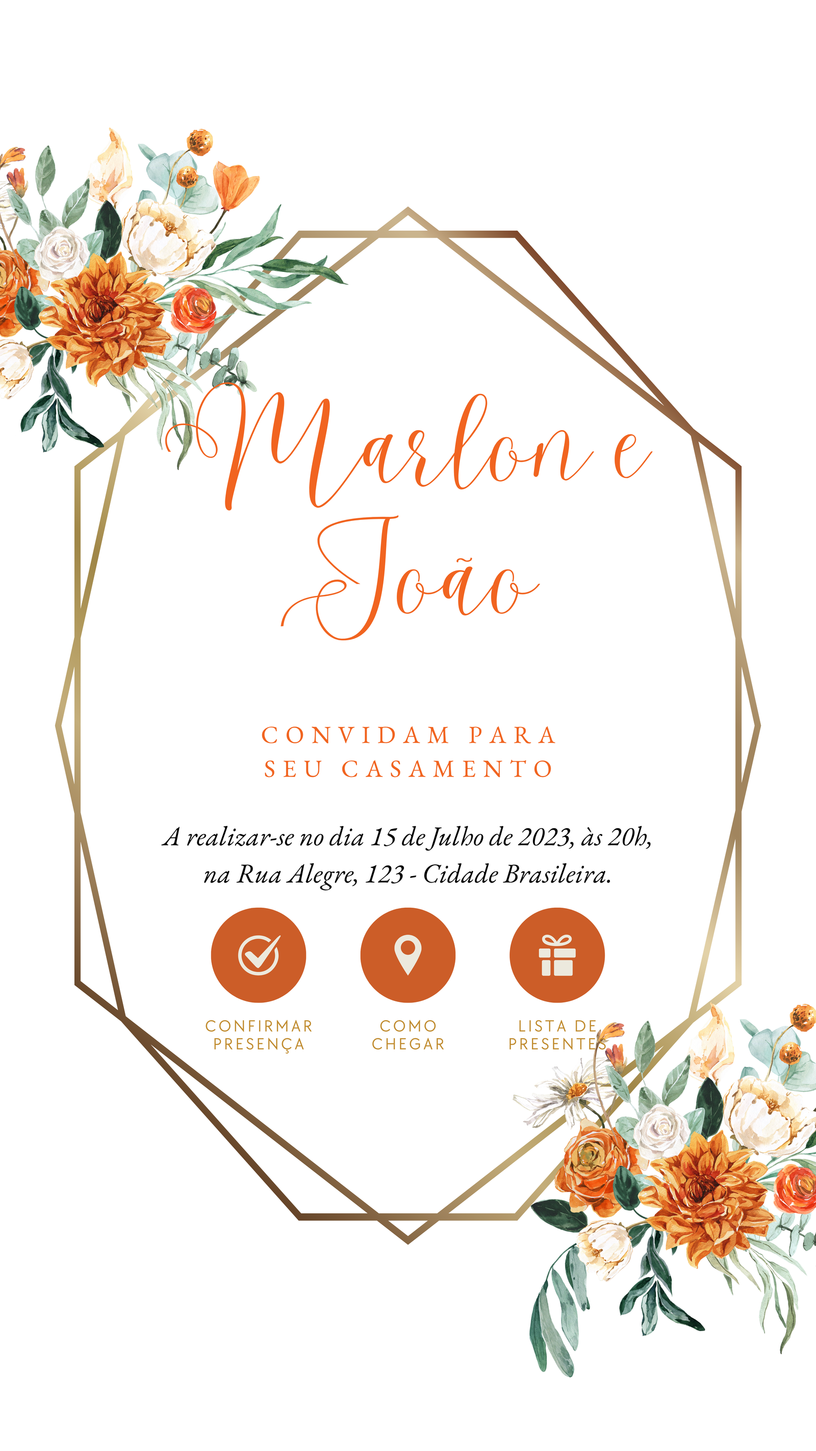 Mockup convite minimalista
